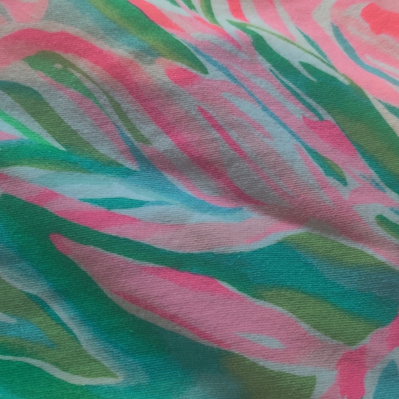 Lilly Pulitzer Pink and Green Ruffle Floral Wrap Dress Size M - Picture 13 of 13